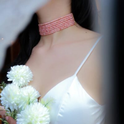Pink Onyx Choker Set