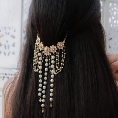 Gold Finish Kundan Polki Mathapatti