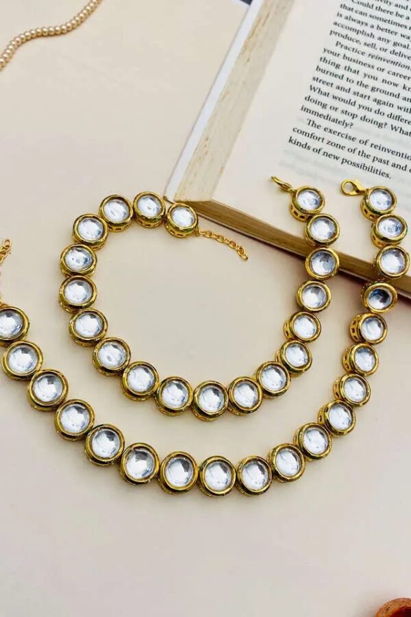 Delicate Gold & Peral Anklet Set Of 2