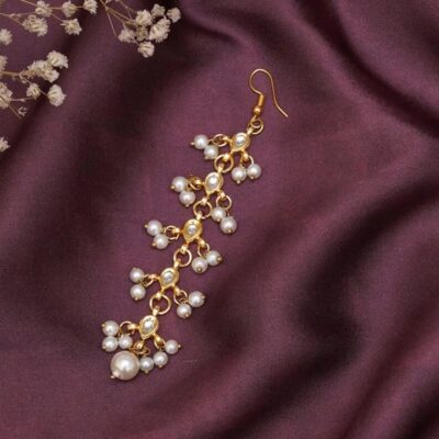 Gold-Plated Studded & Beaded Handcrafted Maangtikka