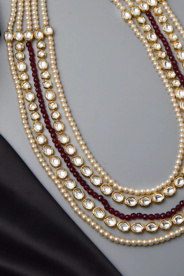 Kundan Pearl Groom Mala - Image 2