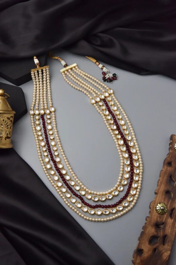 Kundan Pearl Groom Mala - Image 3