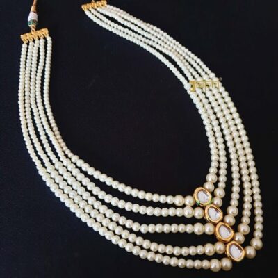 Kundan Pearl Groom Mala