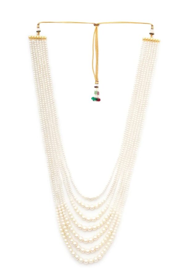 White Pearl Groom Mala - Image 3