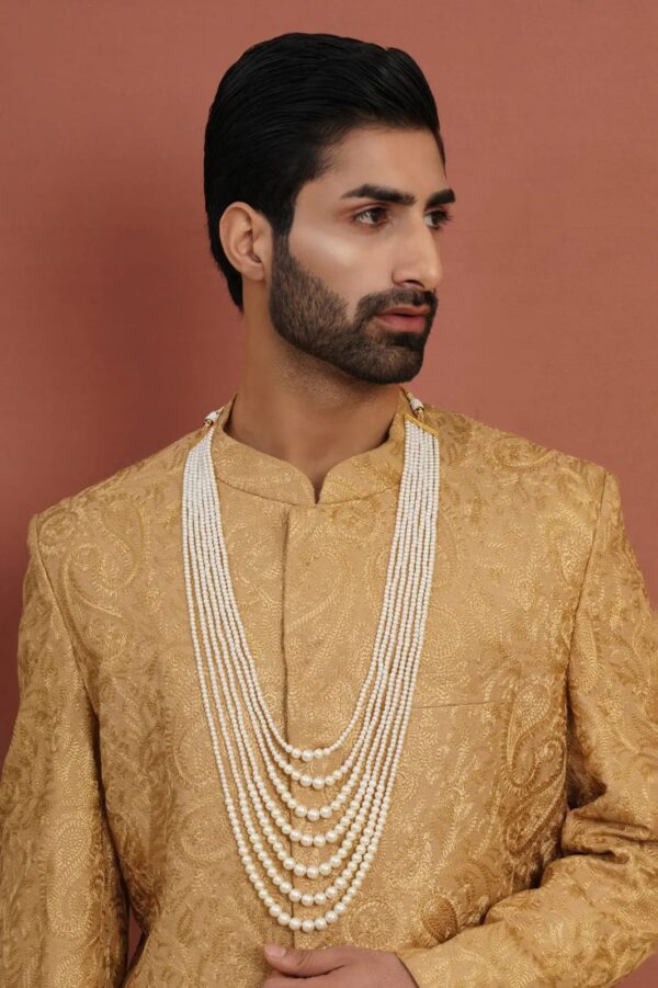 White Pearl Groom Mala - Image 2