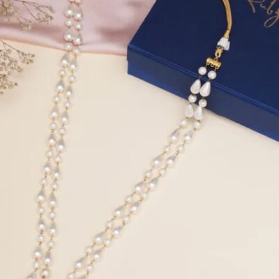 White Dual Shaped Necklace