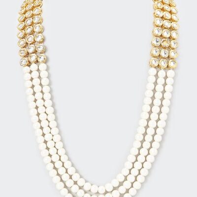 Kundan Pearl Groom Necklace