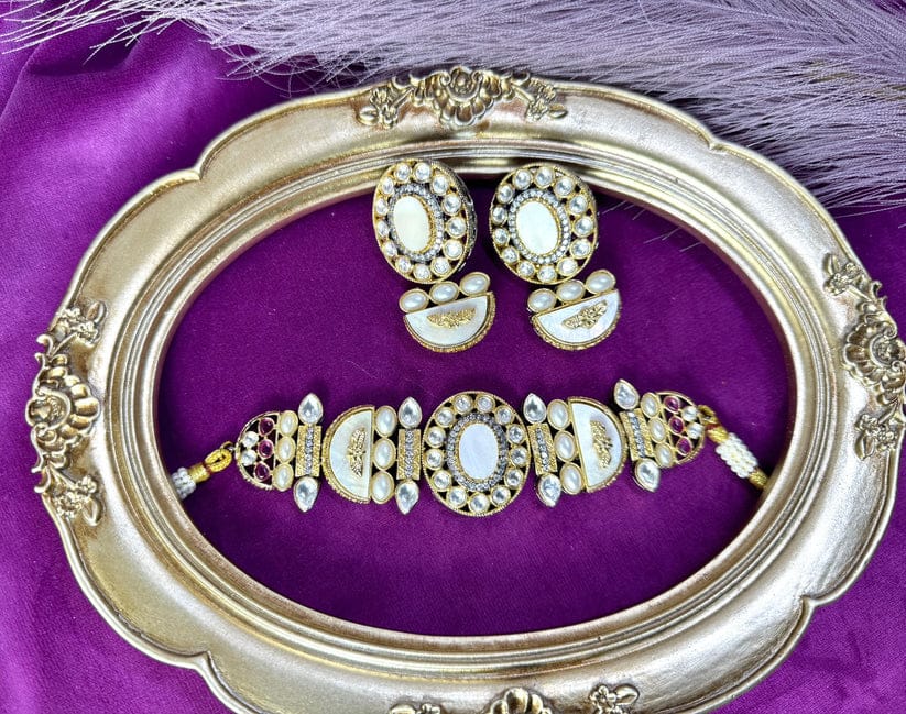 Tyaani Inspired Polki Necklace - Image 4