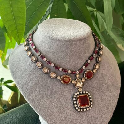 Tyaani Inspired Polki Necklace