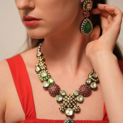 Navratan Polki Necklace