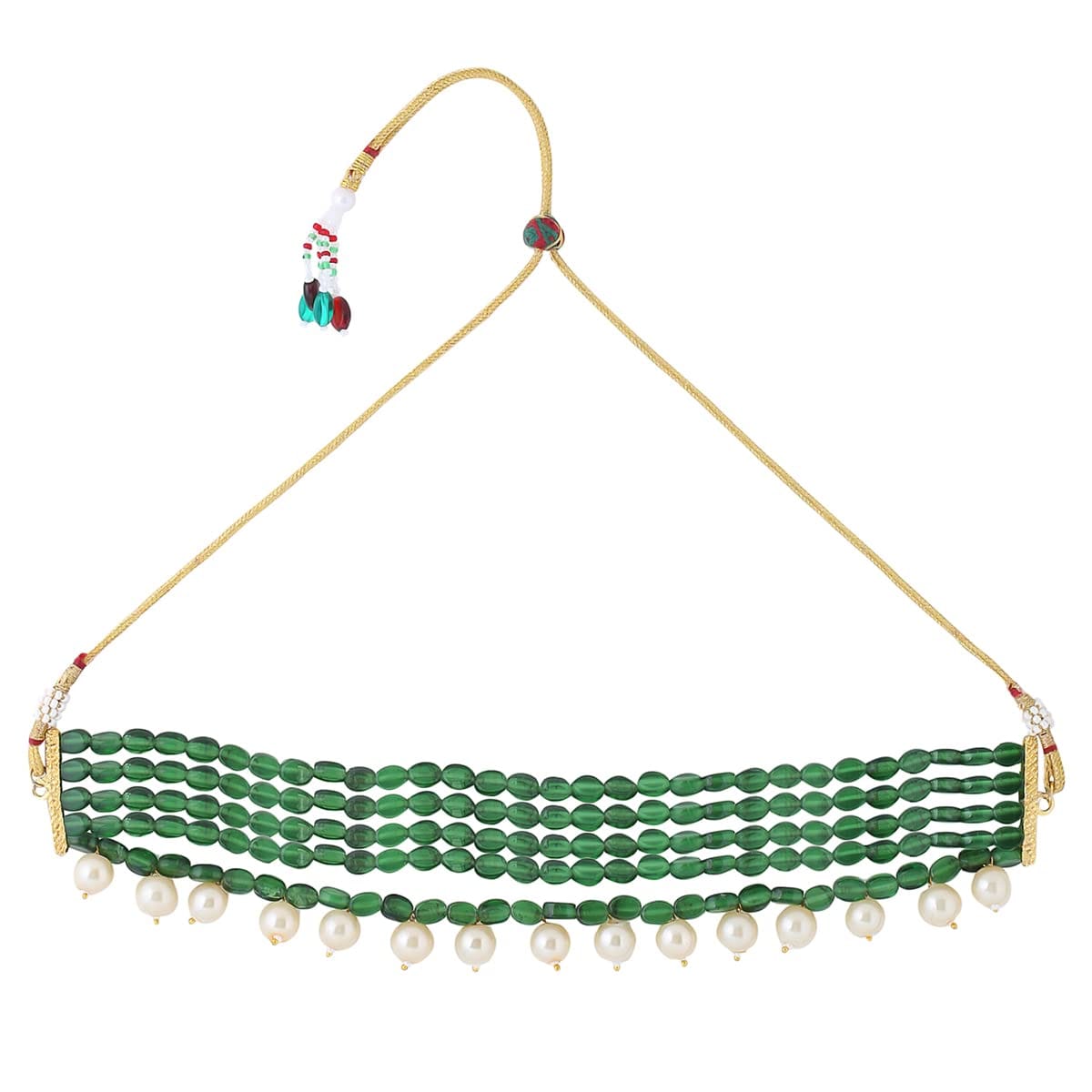 Green & White Stone Choker Set - Image 3