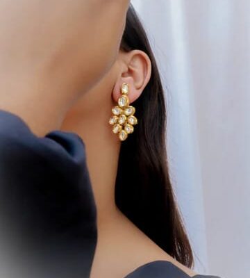 Gold Plated Kundan Earrings