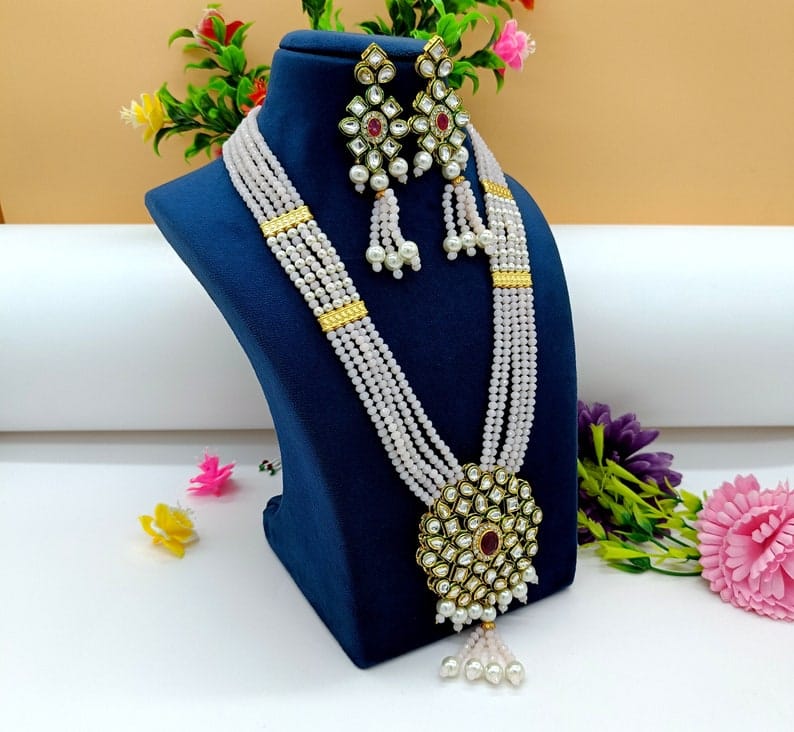 Bollywood Inspire Kundan Polki Necklace Set