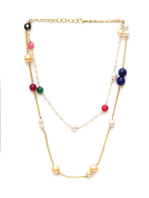 Long Multi Stone Neckpiece - Image 3