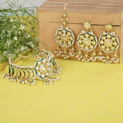 Jodha Choker Set with Earrings and Maangtika Set