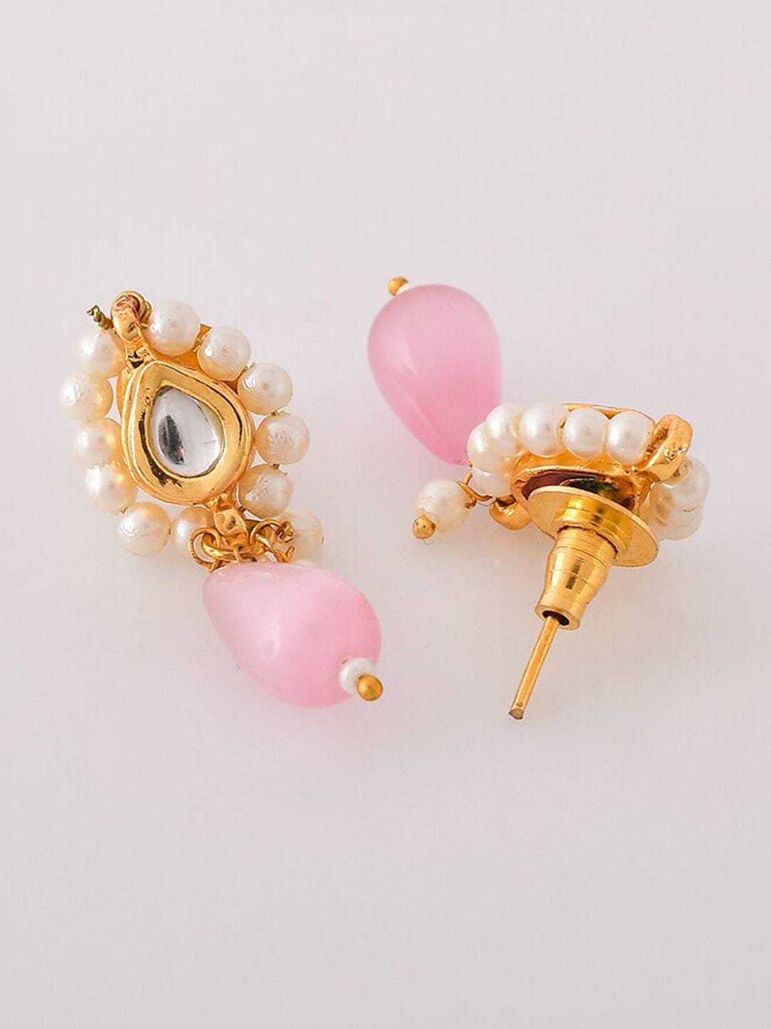 Womens Gold Plated Unique Elegant Party Wear Necklace - Image 7