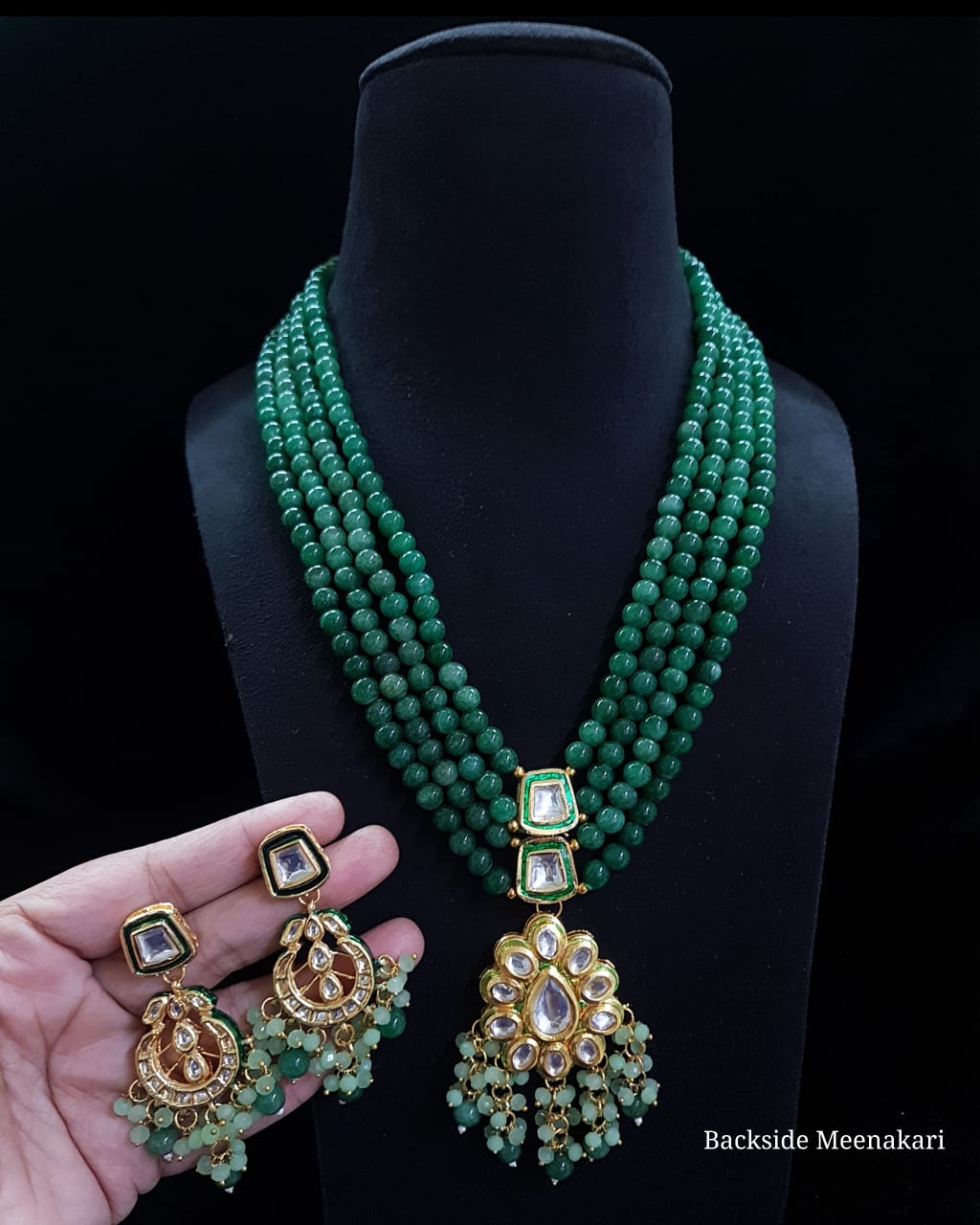 Victorian Mala Neckpiece With Earrings - Image 2
