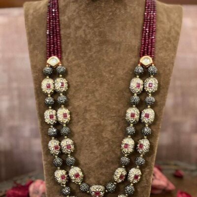 Victorian Pendant With Ruby Beads