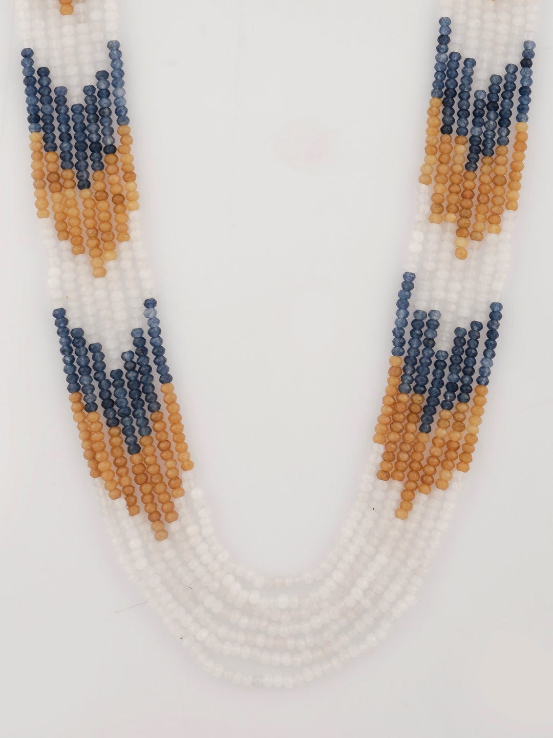 Gold Plated Onyx Beaded Layered Necklace - Image 4