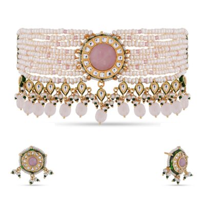 Heavy Meenakari Jadau Kundan Handmade Bridal Choker set