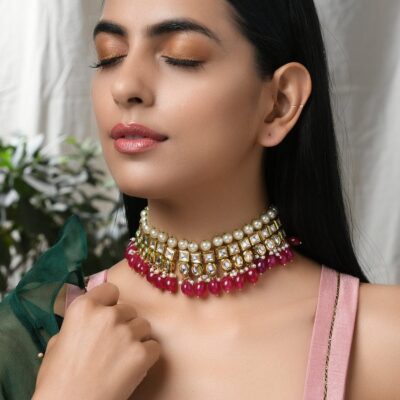 Kundan Choker Necklace Set