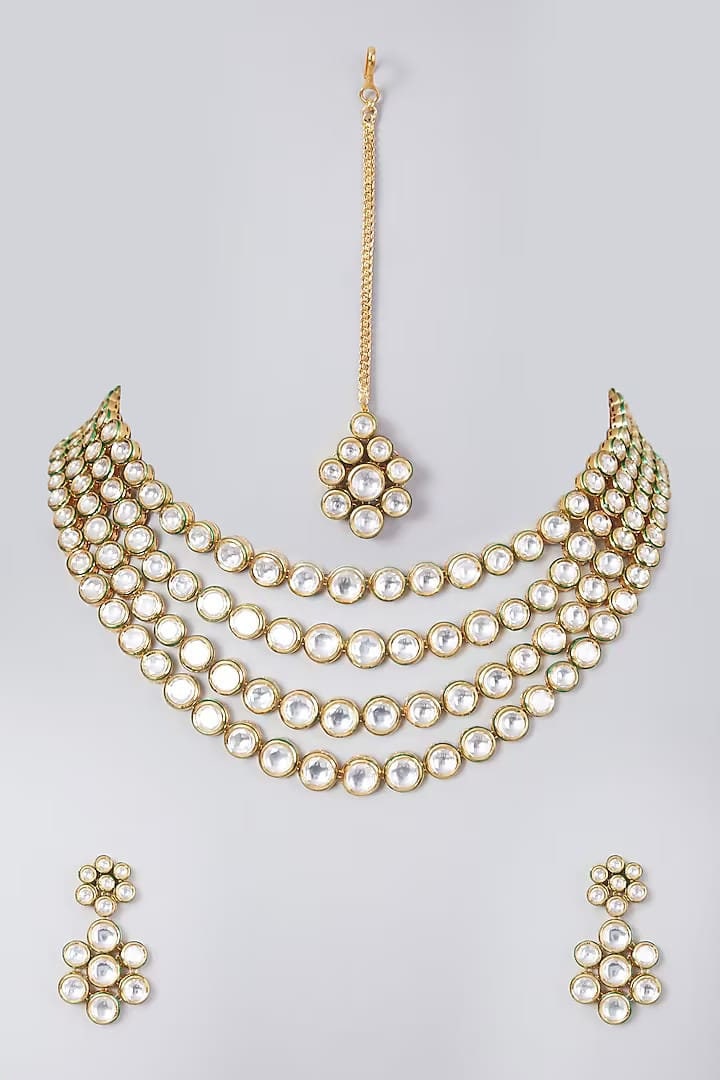 38Kundan Necklace Set/Elegant Kundan Jewellery/ Kundan Jewellery set/Fashion Necklace Set/Kundan Haar For Women And Girls/ Gift