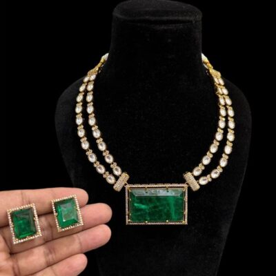 Emerald Green Doublete Necklace