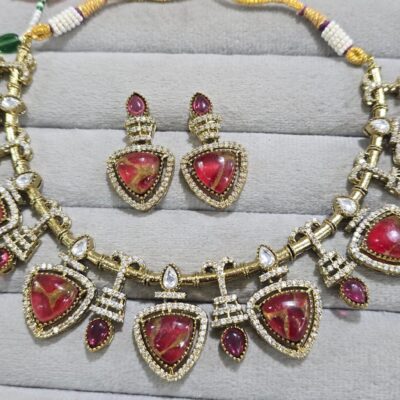 Sabyasachi Inspired Polki Necklace Set