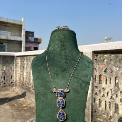 Polki Necklace With Earring