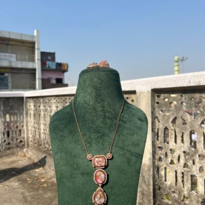 Polki Necklace With Earring