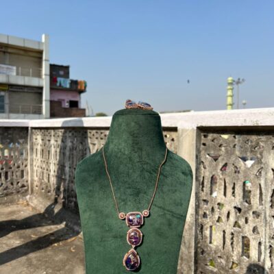 Polki Necklace With Earring