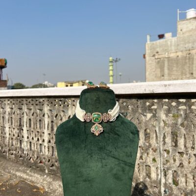 Sabyasachi Inspired Premium Victorian Uncut Faux Moissanite Polki Choker