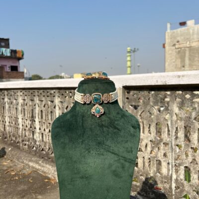 Sabyasachi Inspired Premium Victorian Uncut Faux Moissanite Polki Choker