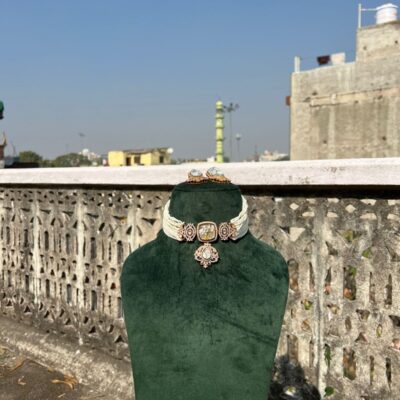 Sabyasachi Inspired Premium Victorian Uncut Faux Moissanite Polki Choker