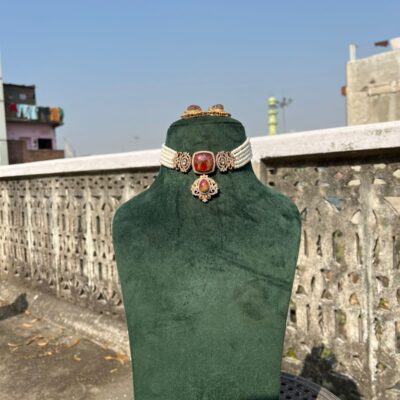 Sabyasachi Inspired Premium Victorian Uncut Faux Moissanite Polki Choker