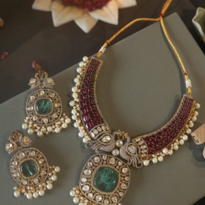 Raveena Polki Doublet Set