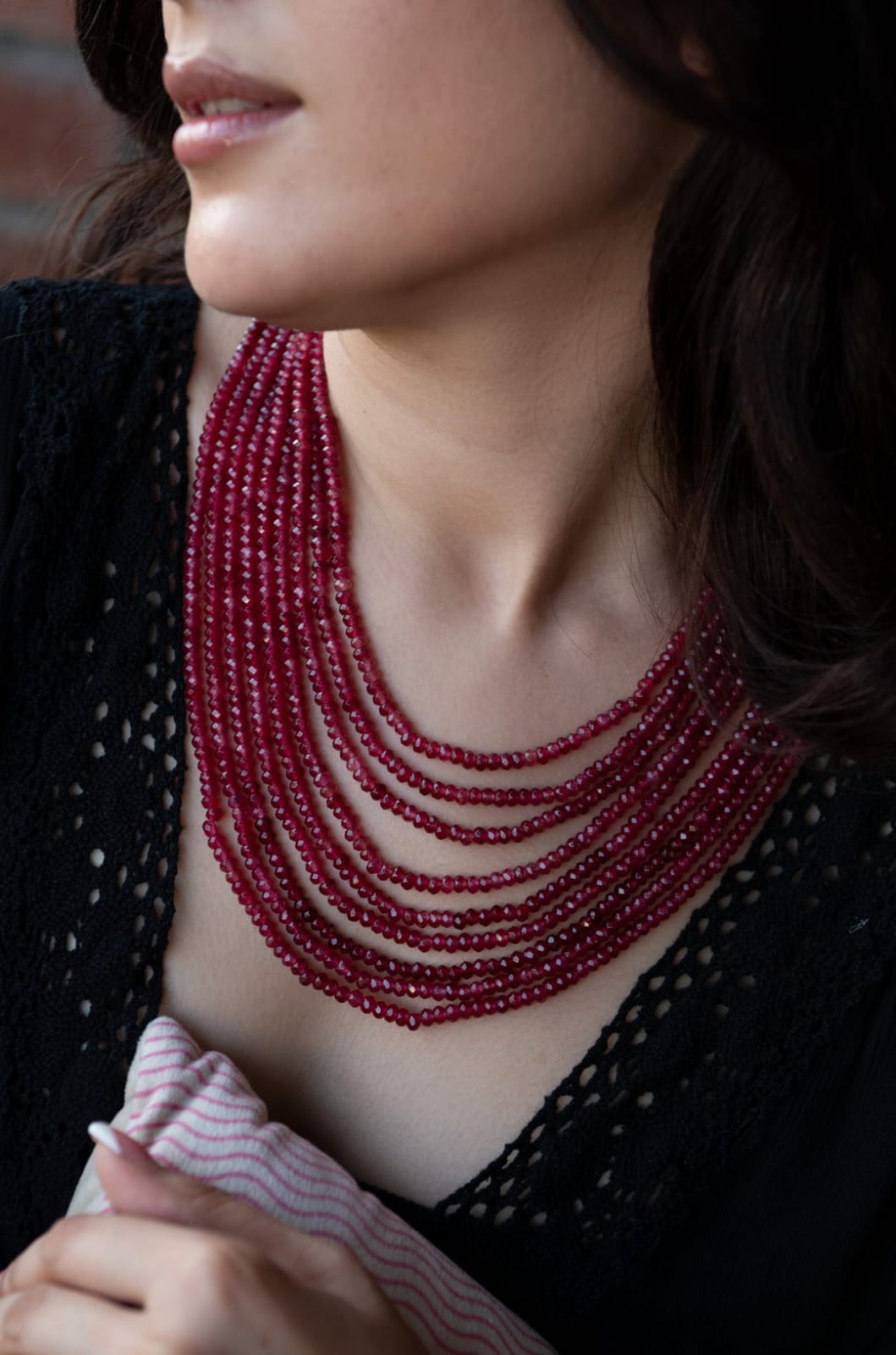 Maroon Onyx Necklace - Image 5