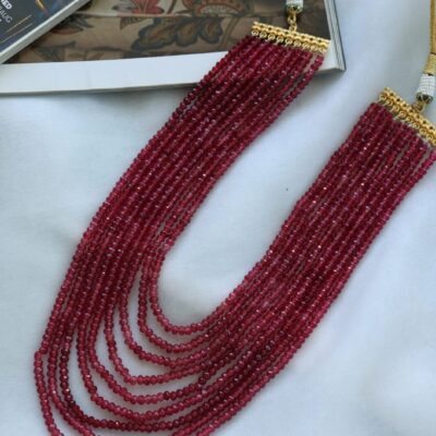 Maroon Onyx Necklace