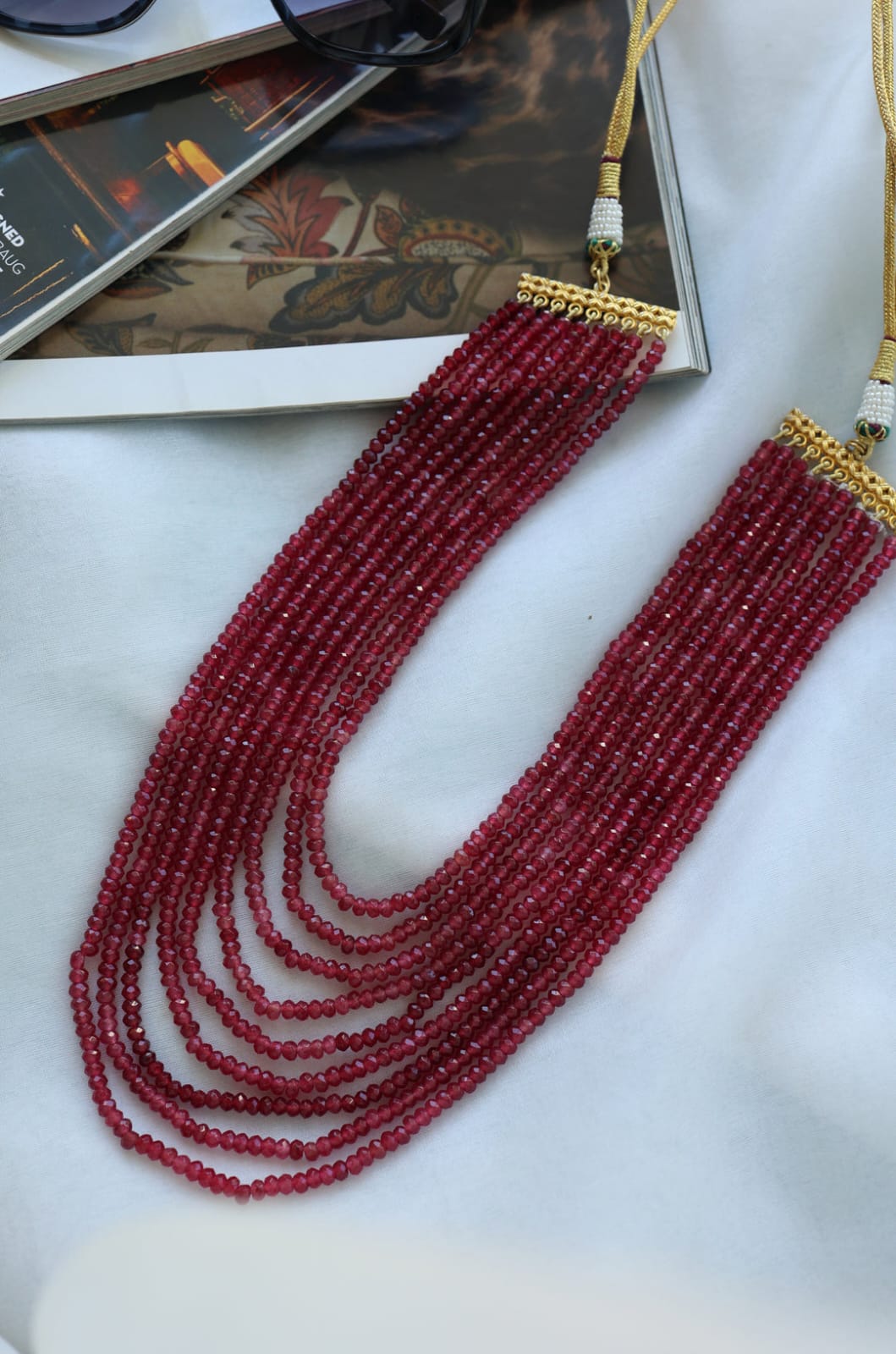 Maroon Onyx Necklace