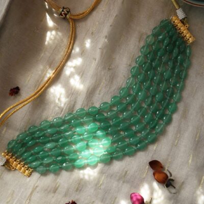 Green Beaded Choker