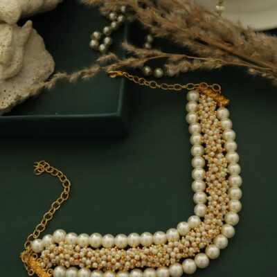 Pearl Beads And Moti Necklace