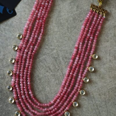 Saorise Pink Kundan Necklace
