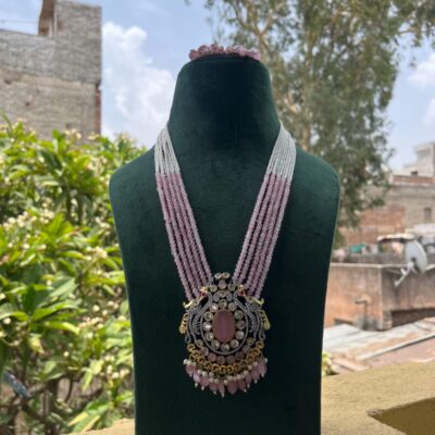 Pink Polki Neckalce