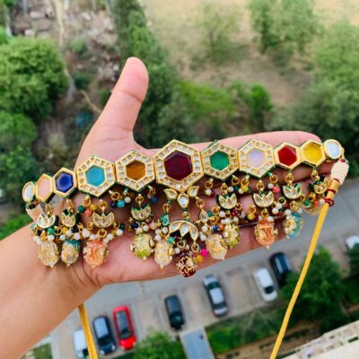 Multicolour Kundan Jewelry Set