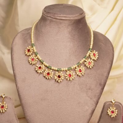 Red Kundan Necklace