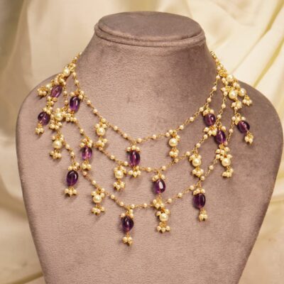 Purple Beads Handmade Necklace