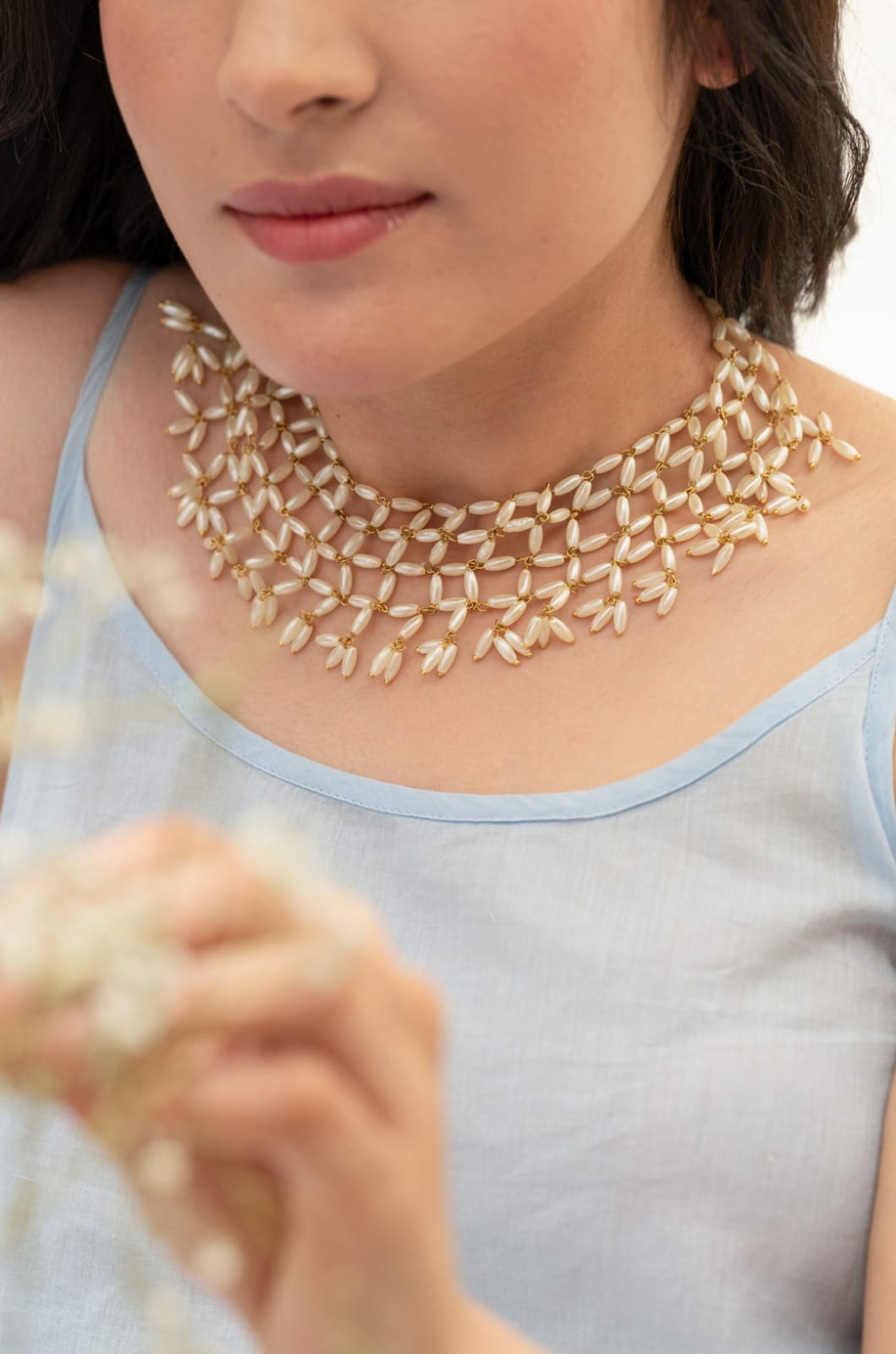 Rice Pearl Necklace - Image 4