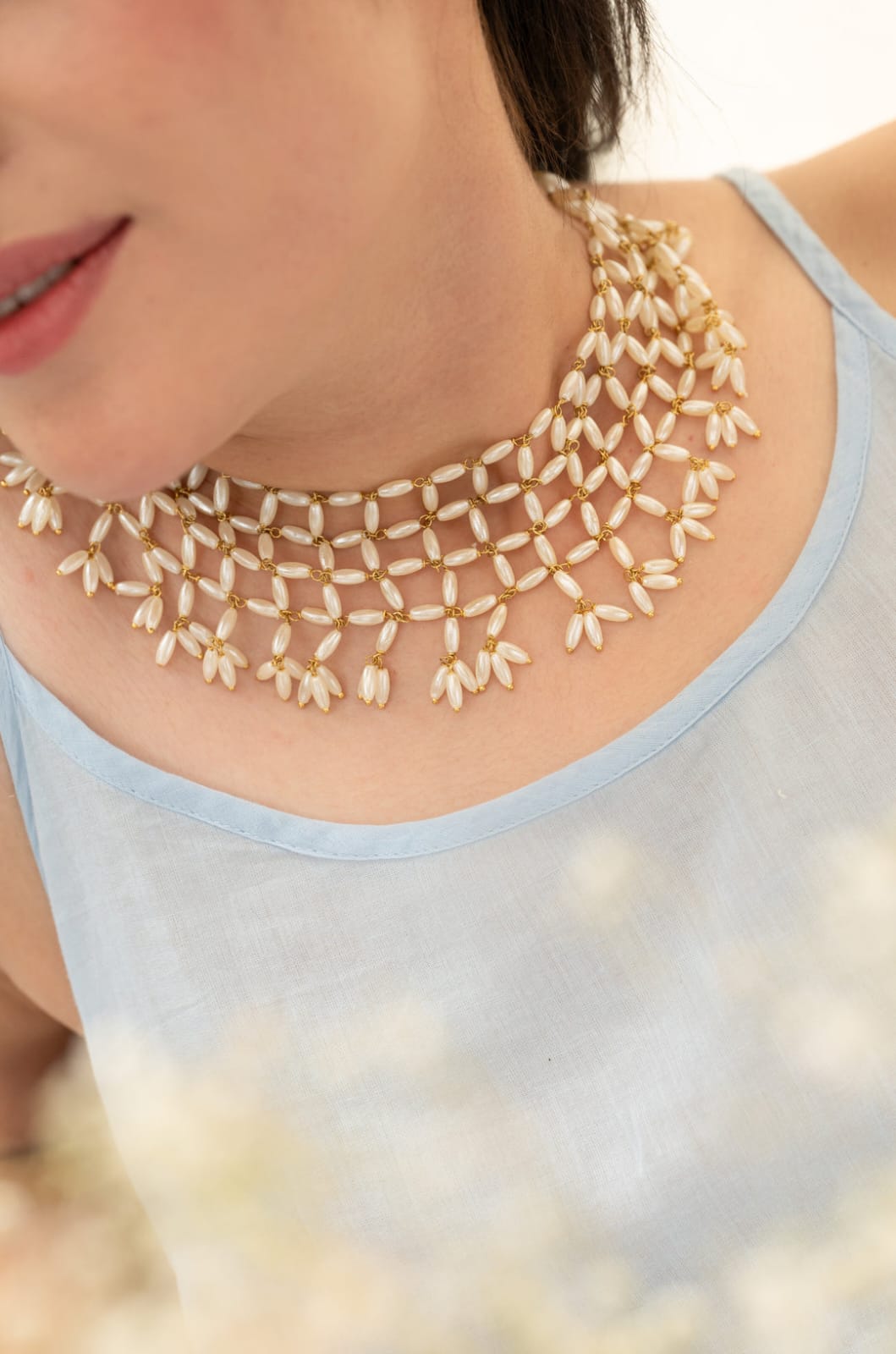 Rice Pearl Necklace - Image 3