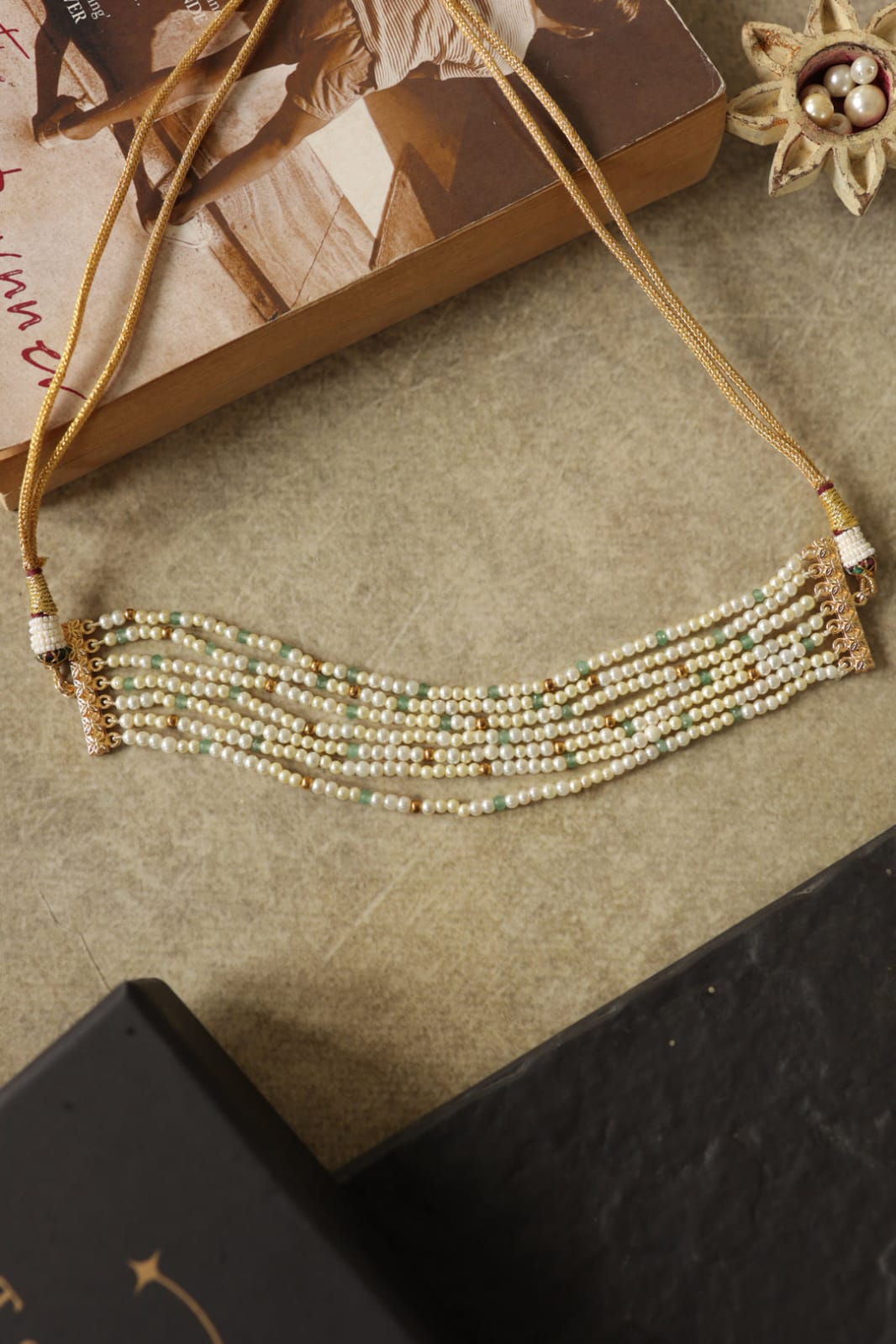 White Pearl Choker Necklace