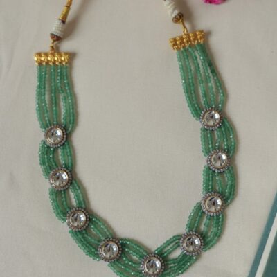 Green Polki Choker Necklace